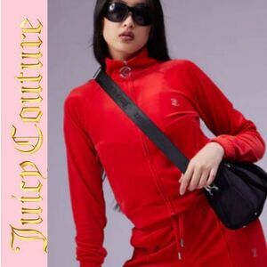 Juicy Couture Goji Berry Velour Track Top